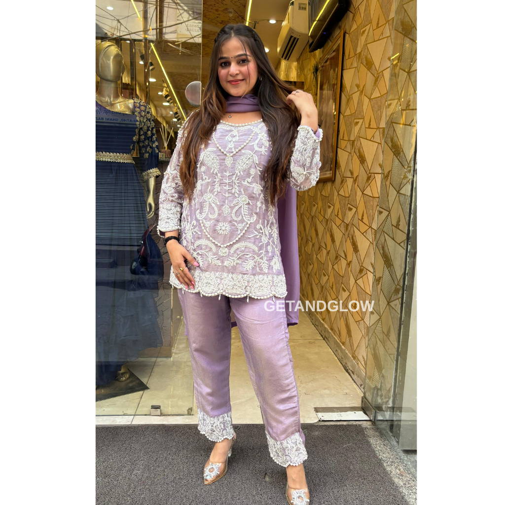 "SHAMA" LILAC DESIGNER SUIT