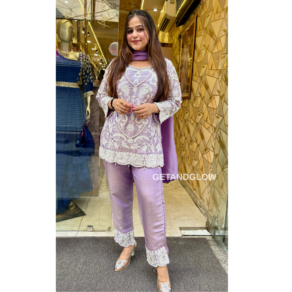 "SHAMA" LILAC DESIGNER SUIT