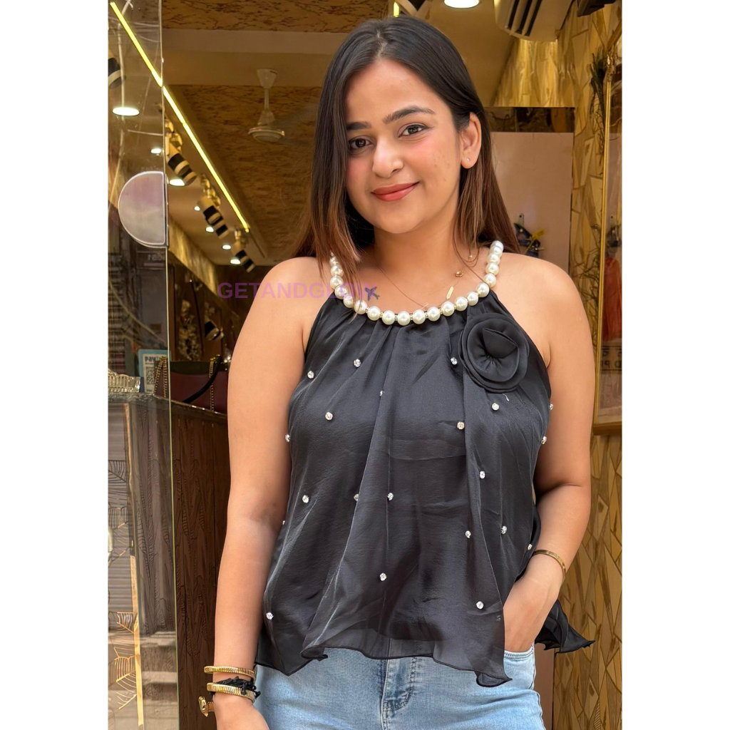SARA TOP + STUDDED BUSTIER