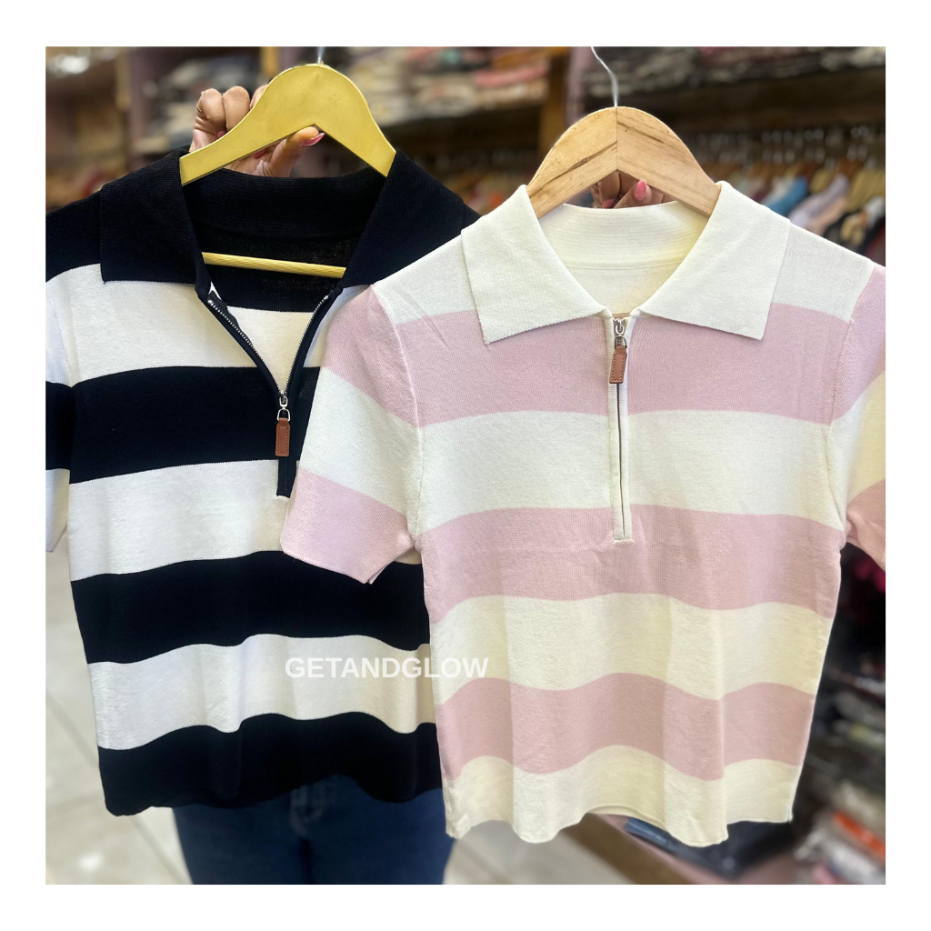 "LINE UP" SOFT ZIP TOPS