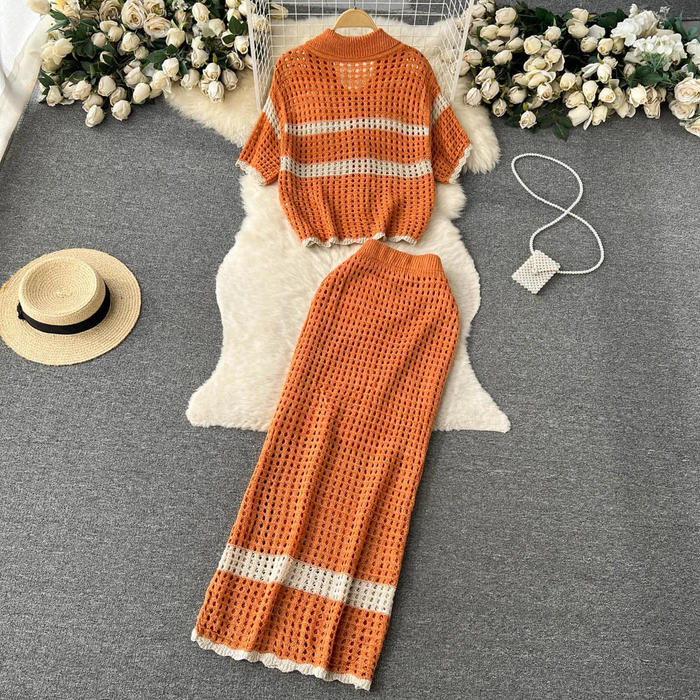Korean Spring -2 piece Vacation Dress