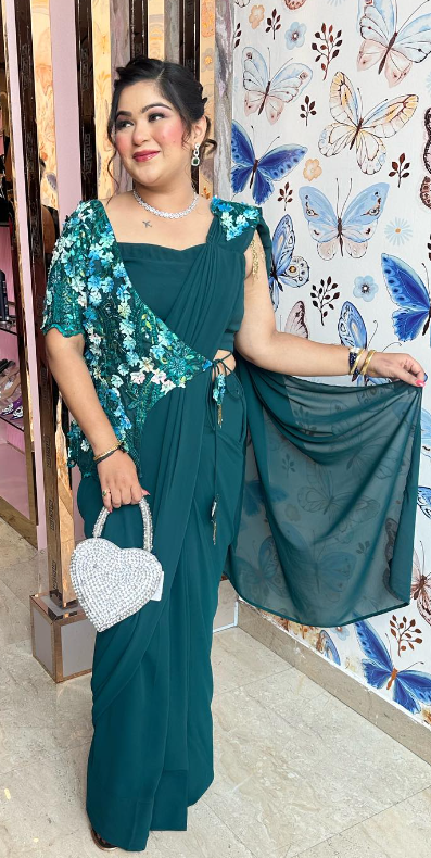 FLORA~One Minute Drape Saree