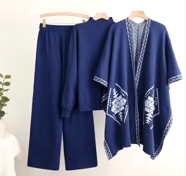 Poncho 3 piece woollen piece