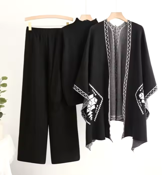 Poncho 3 piece woollen piece