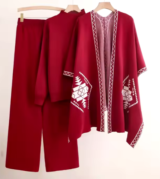 Poncho 3 piece woollen piece