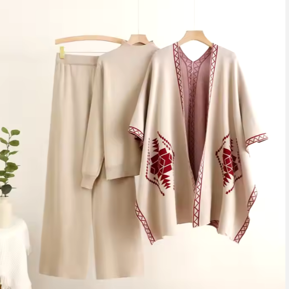 Poncho 3 piece woollen piece