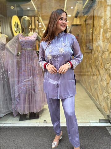 Tisya Orgenza Tissue Lilac Coordset.