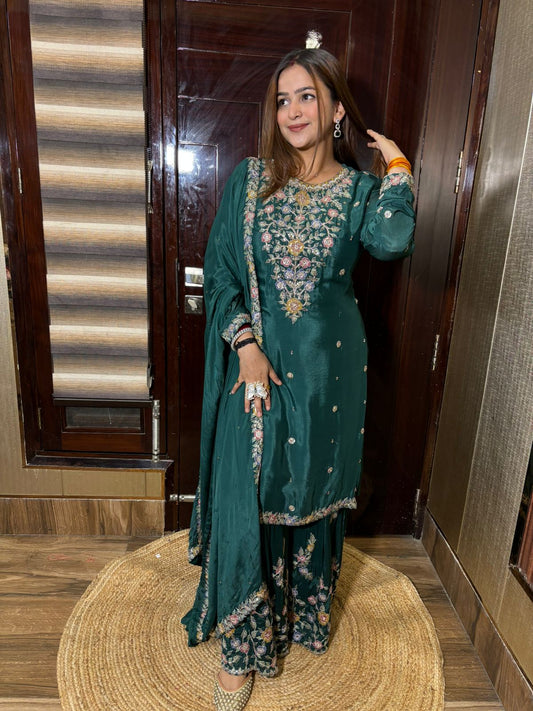 Mahrani Crepe Sharara suit