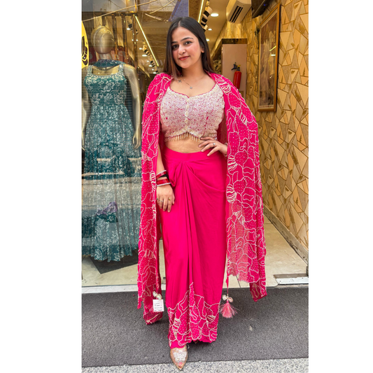 'TISYA" PINK CAPE SET