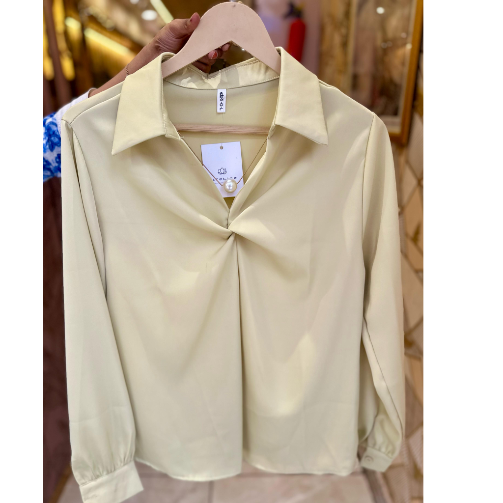 Korean Knot Tops ( with pearl chain)