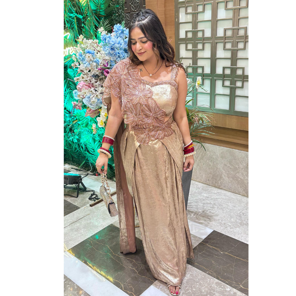 "QATAL" METTALIC DRAPE