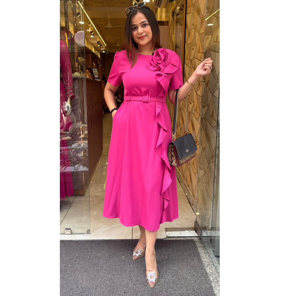 "MERAKI" MIDI DRESS WITH BELT