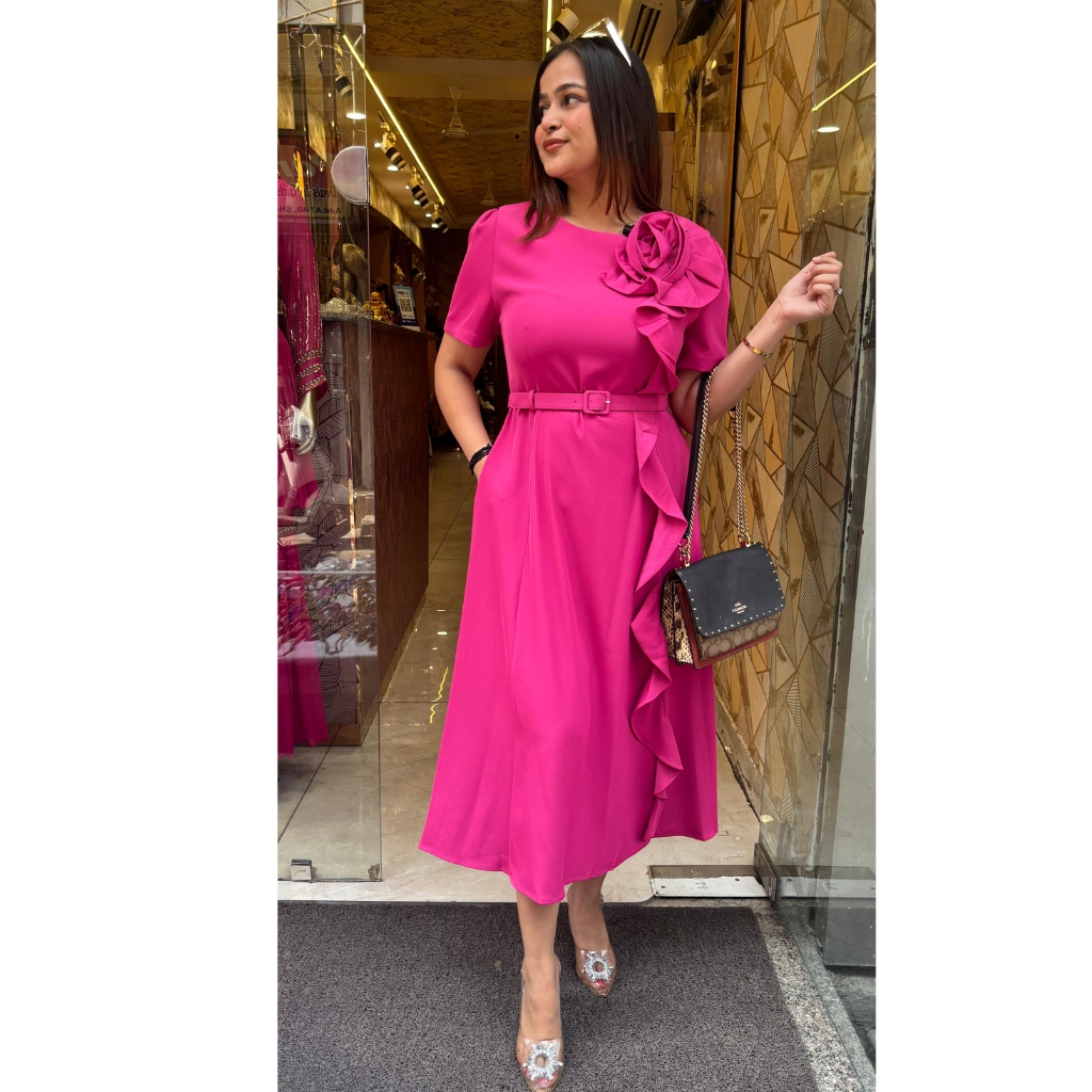 "MERAKI" MIDI DRESS WITH BELT