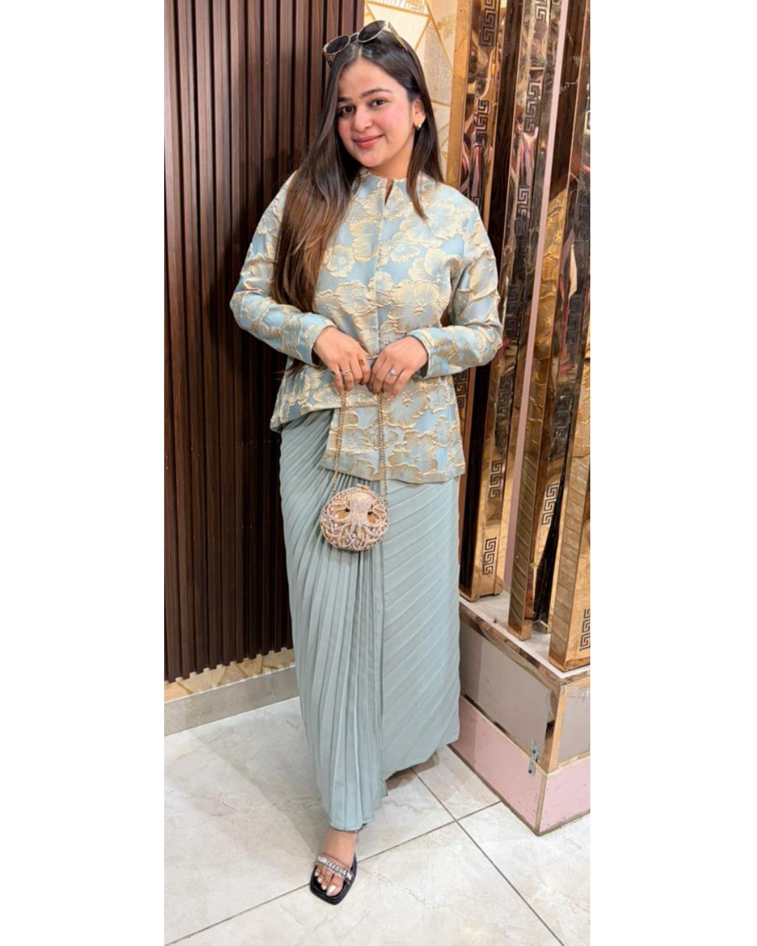 ICEBLUE PLAETED SET