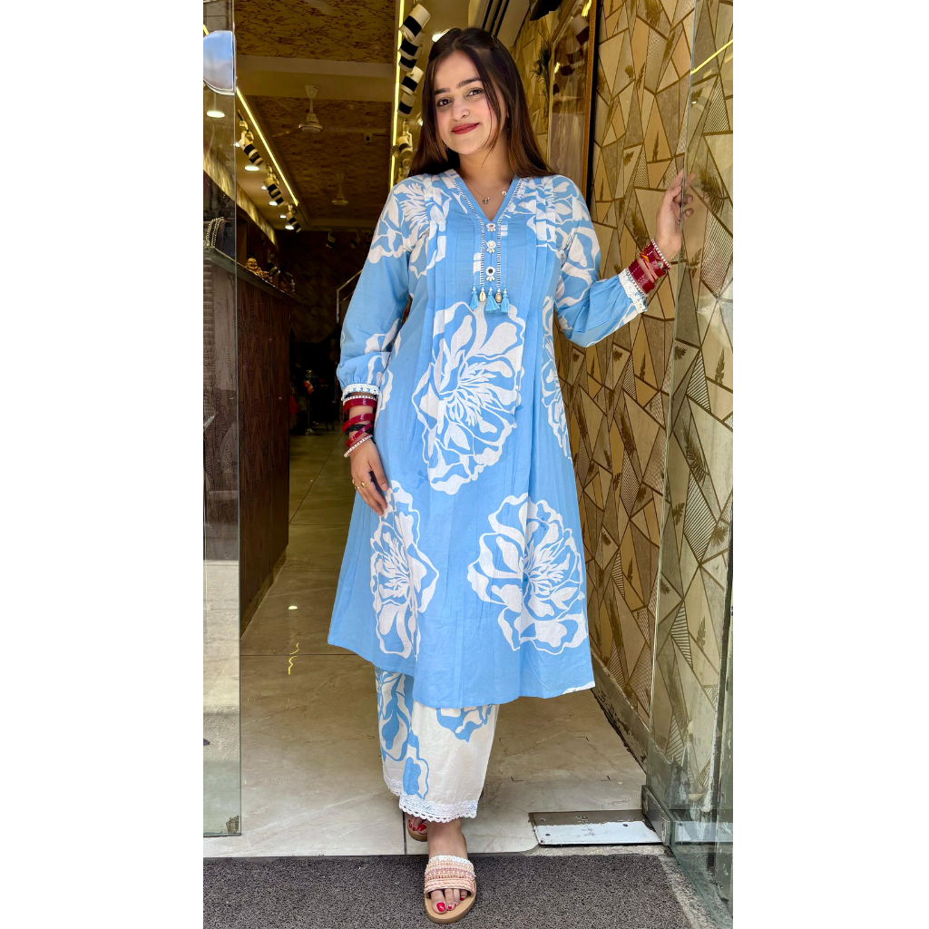 "SASHA" BLUE KURTA SET