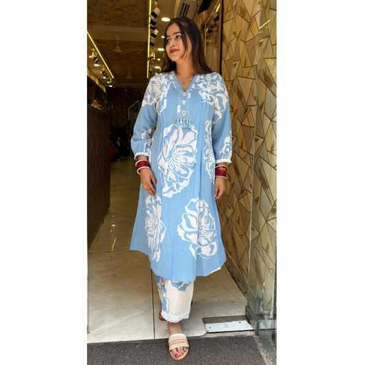 "SASHA" BLUE KURTA SET