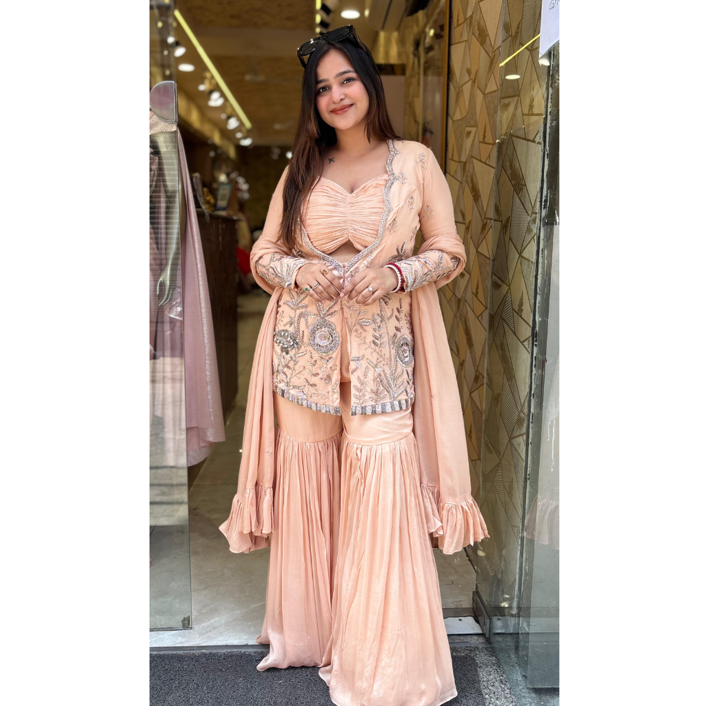 "RICHA" DESIGNER SUIT WITH BUSTIER