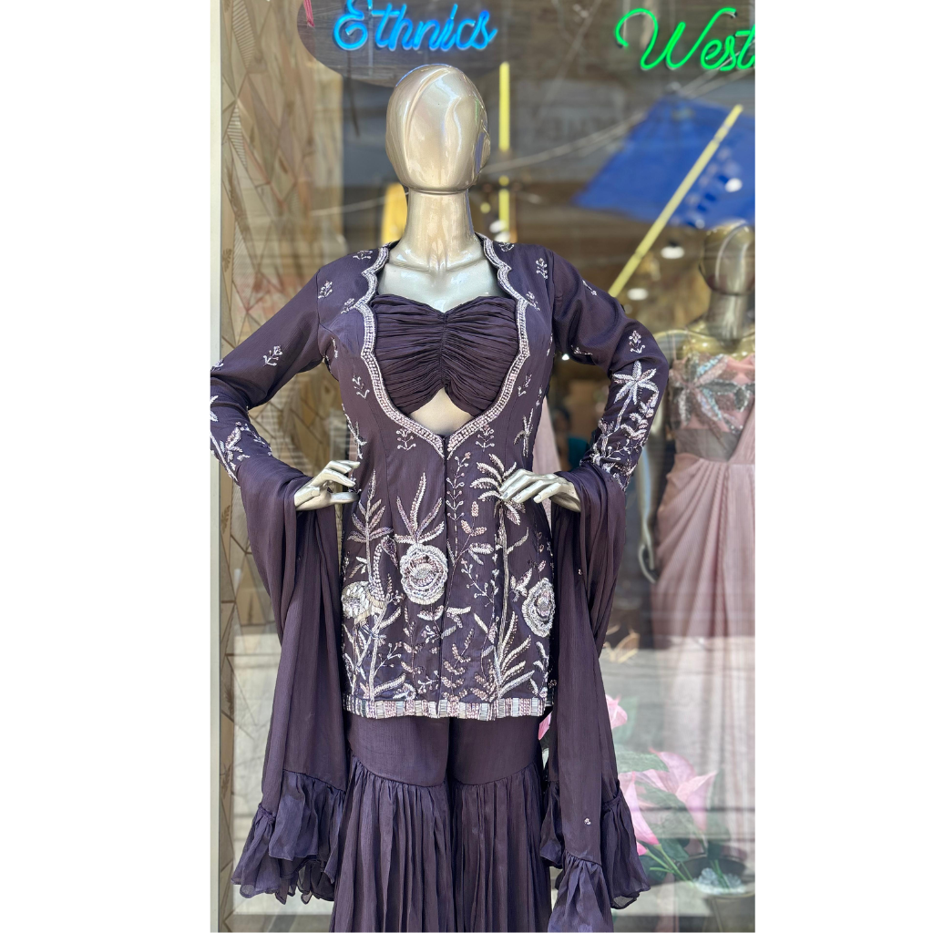 "RICHA" DESIGNER SUIT WITH BUSTIER
