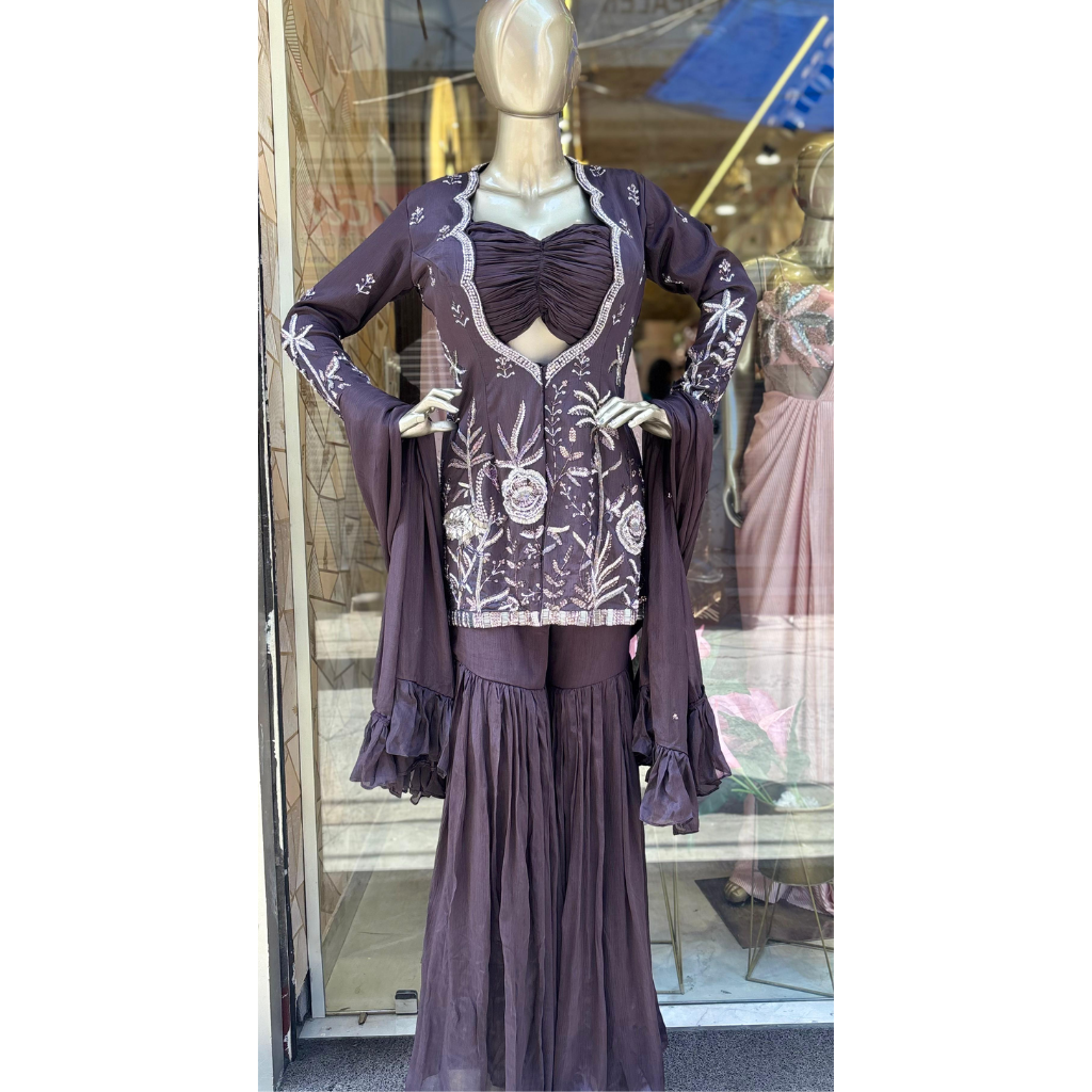 "RICHA" DESIGNER SUIT WITH BUSTIER