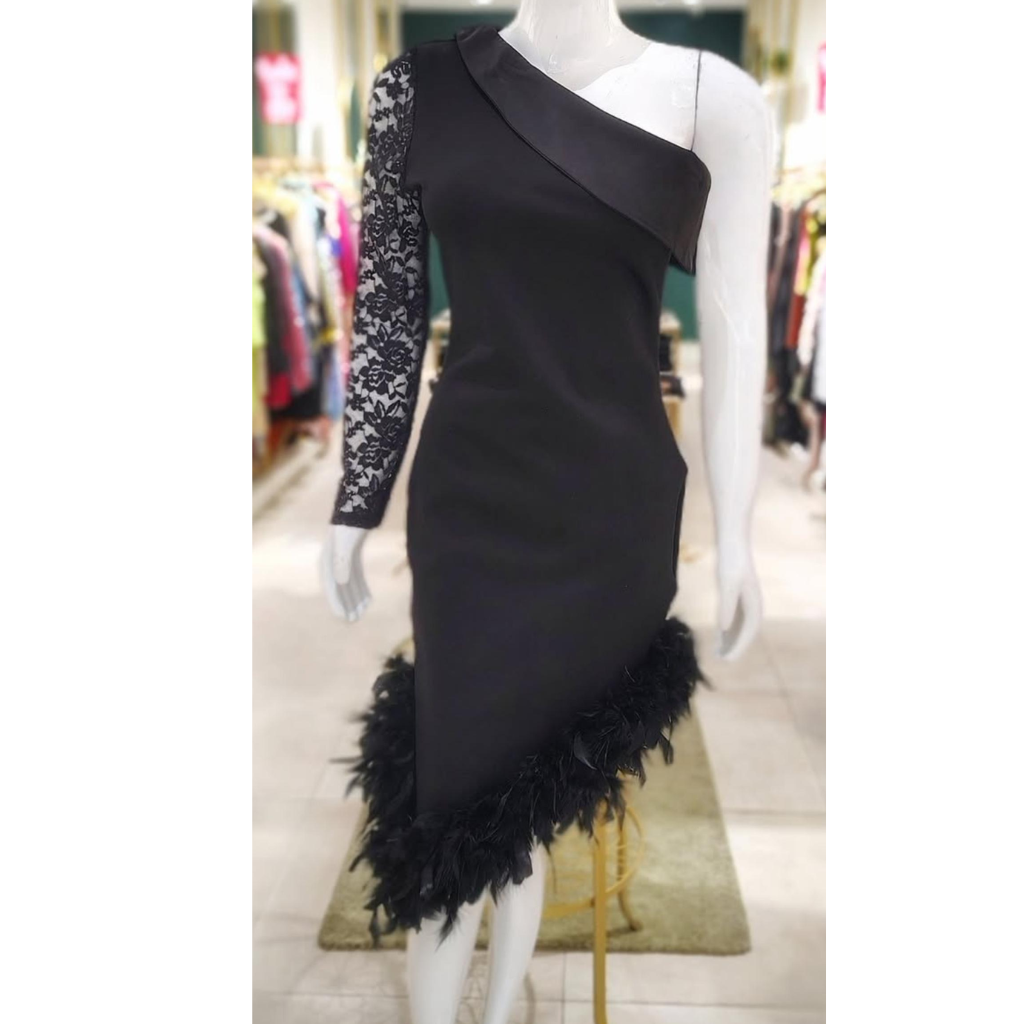 FEATHER DESIGNER DRESS