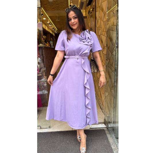 "MERAKI" MIDI DRESS WITH BELT