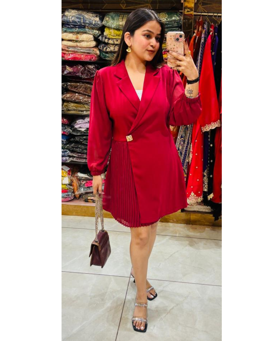 koko-pleated dress