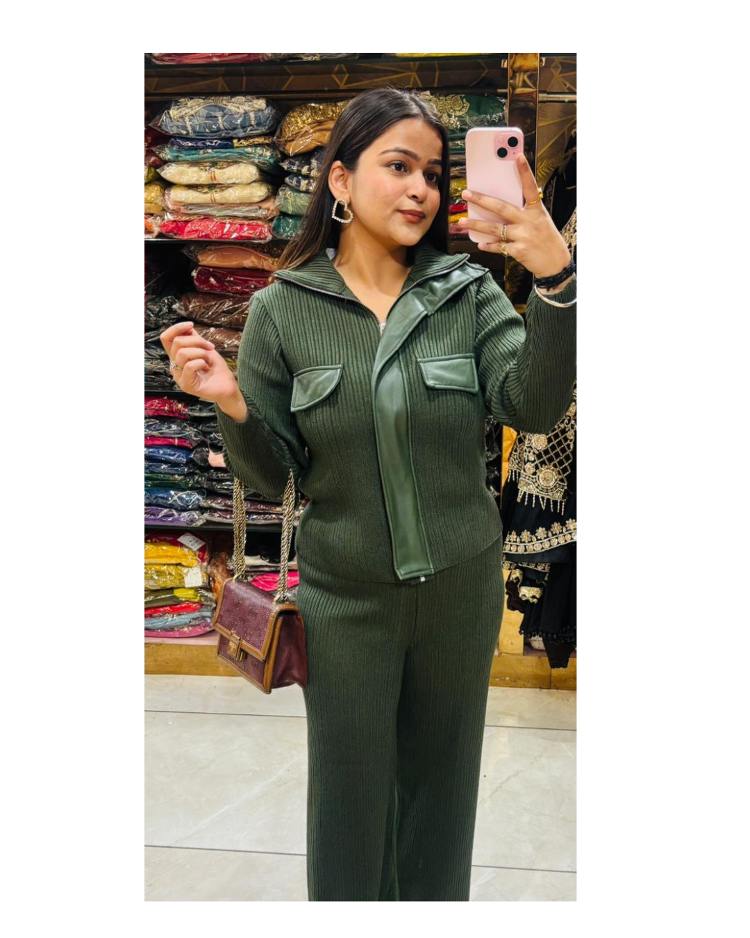 TRESSA-Green woollen cordset