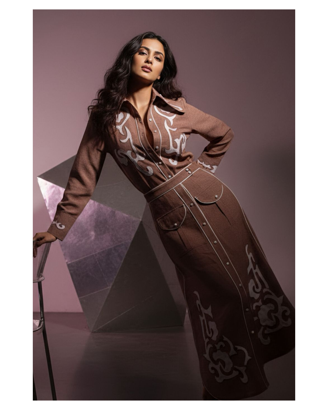 TISHA-COTTON LINEN SKIRT SET