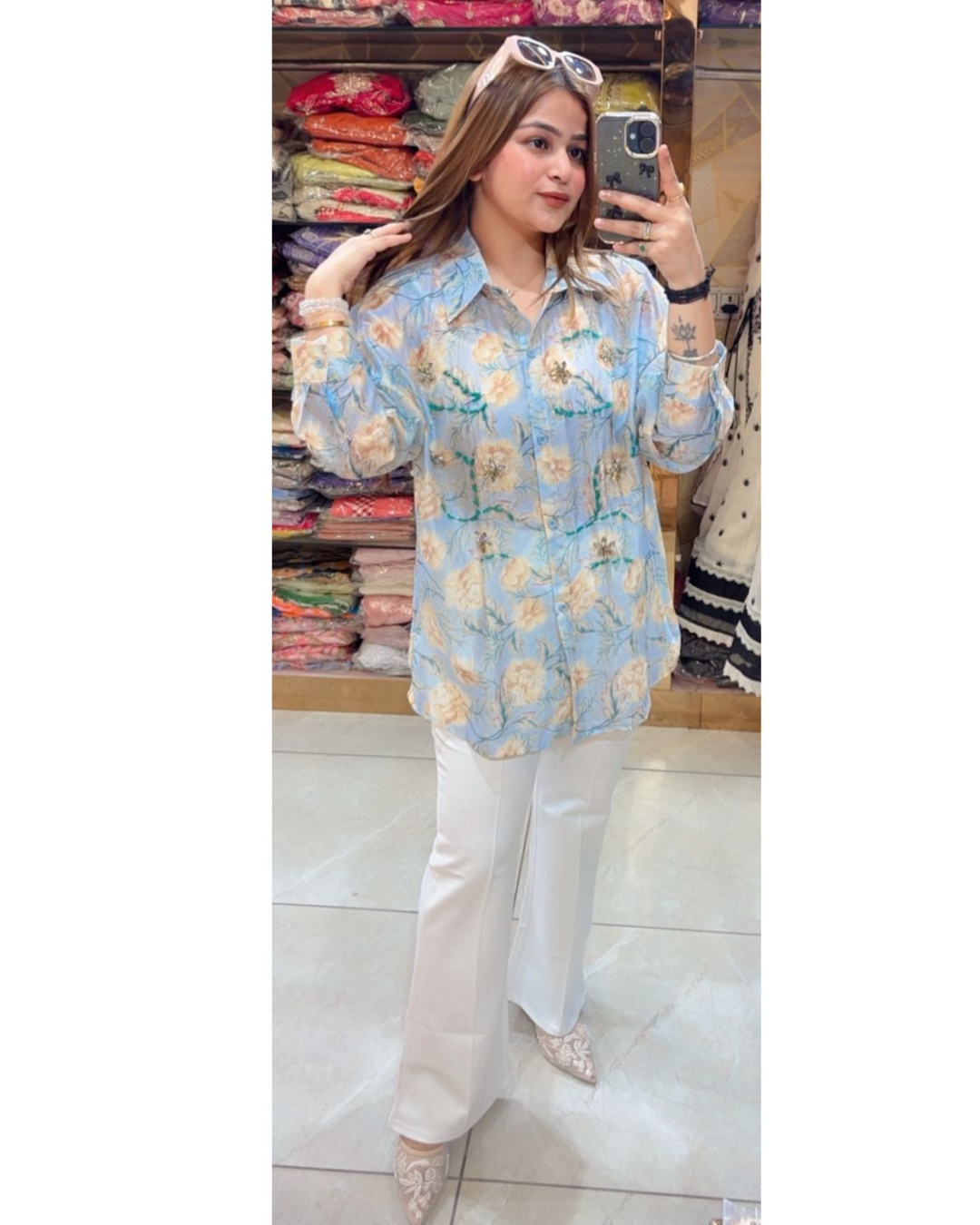 "SILQ"-EMBELISHEED SHIRT