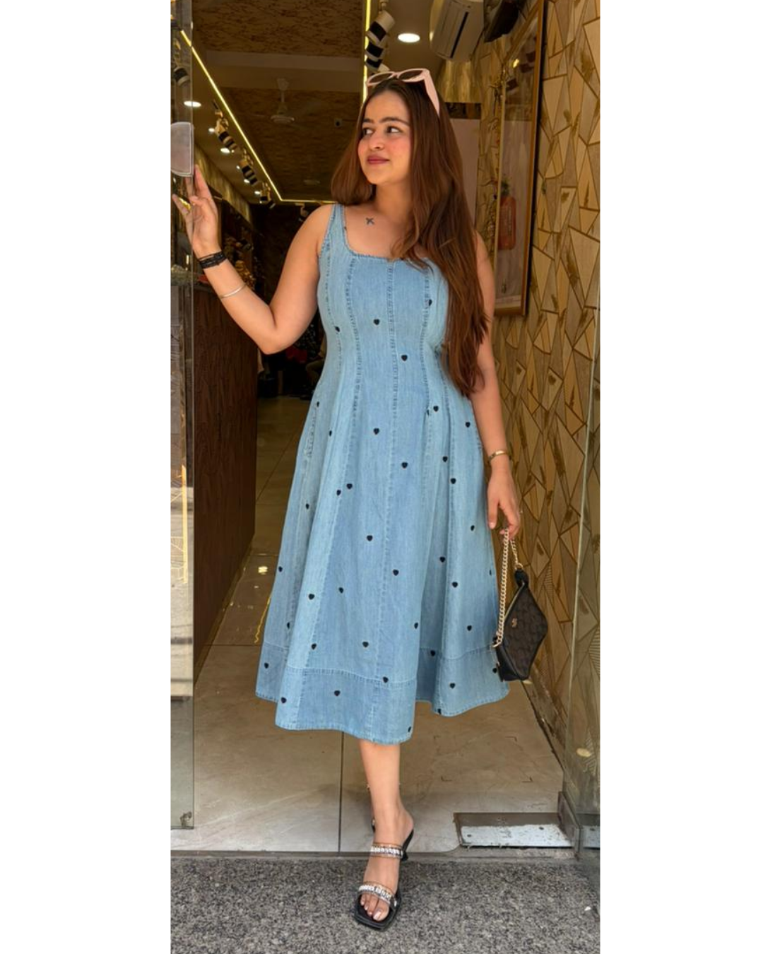 "HEART"-DENIM DRESS