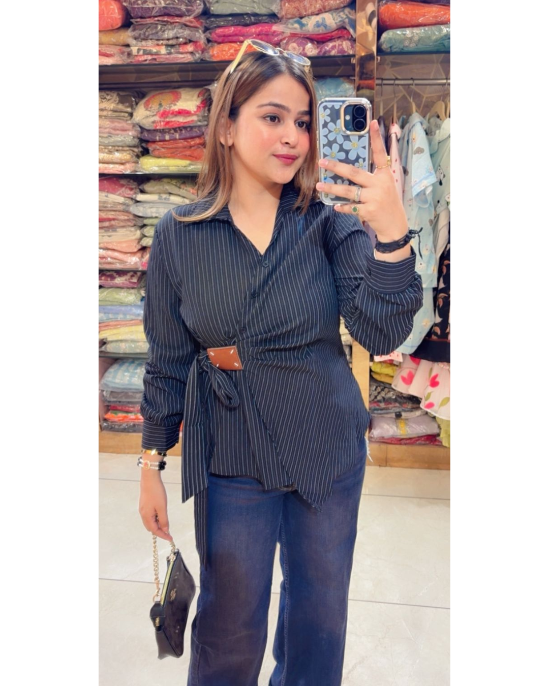 TIA-COTTON WRAP SHIRT