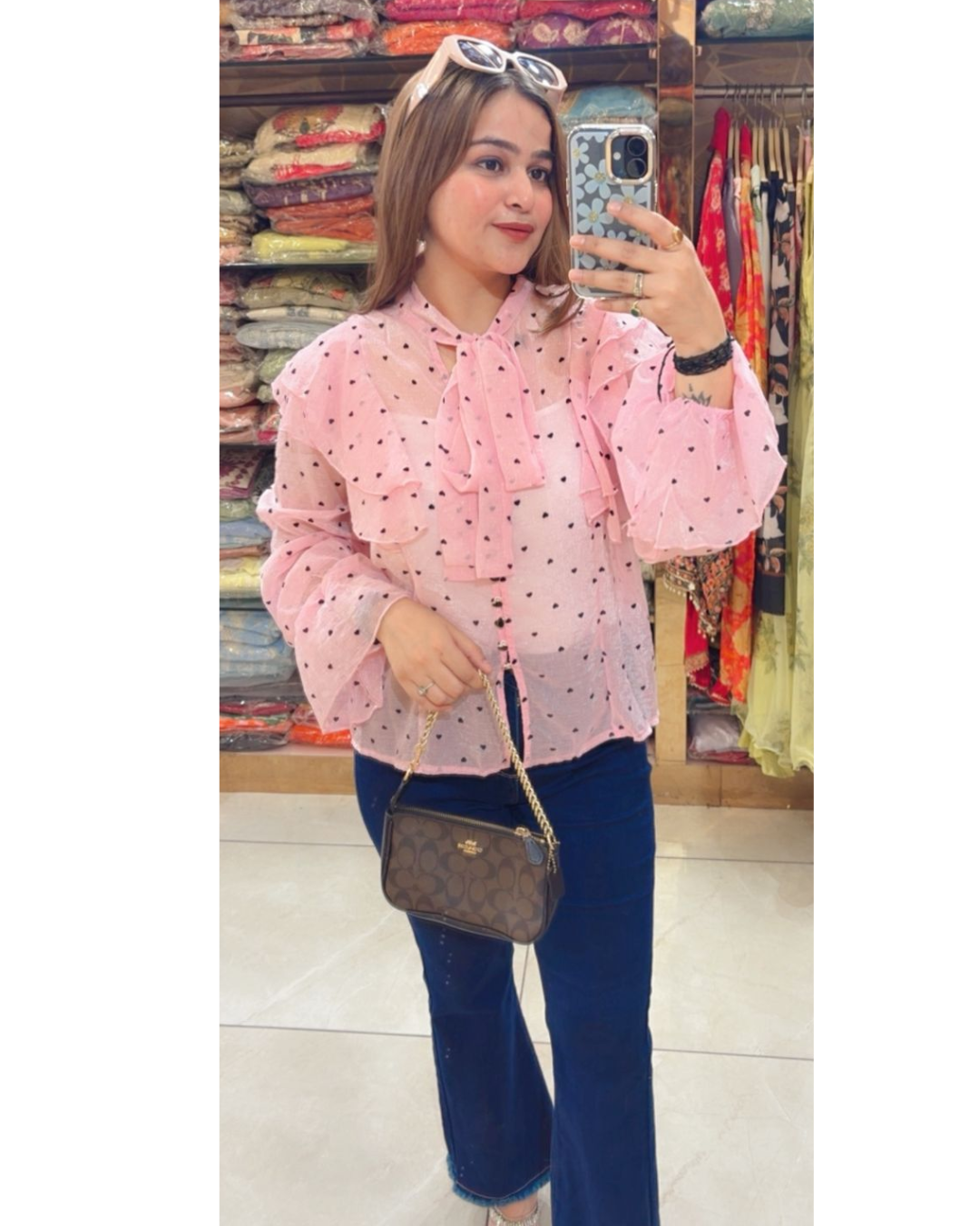 HEART-RUFFLE TOP