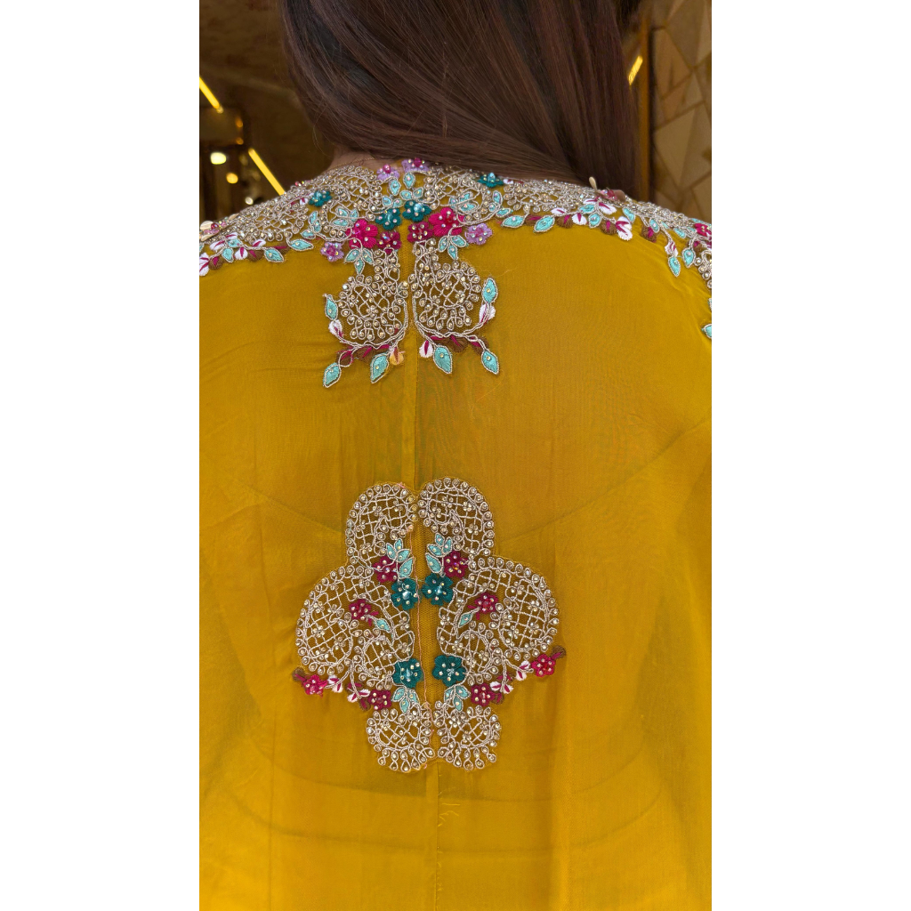 "ISHARA" YELLOW " 3 PIECE INDOWESTERN