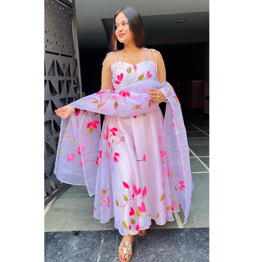 "HASSI" FLORAL HANDPAINT SUIT