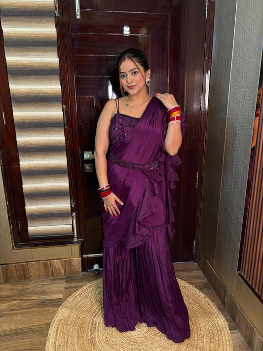 Drama Drape Sharara Saree