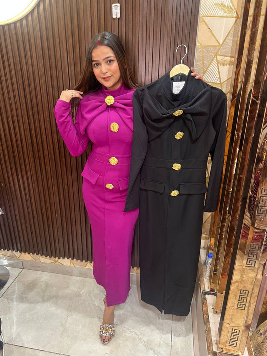 Bow Golden Dress