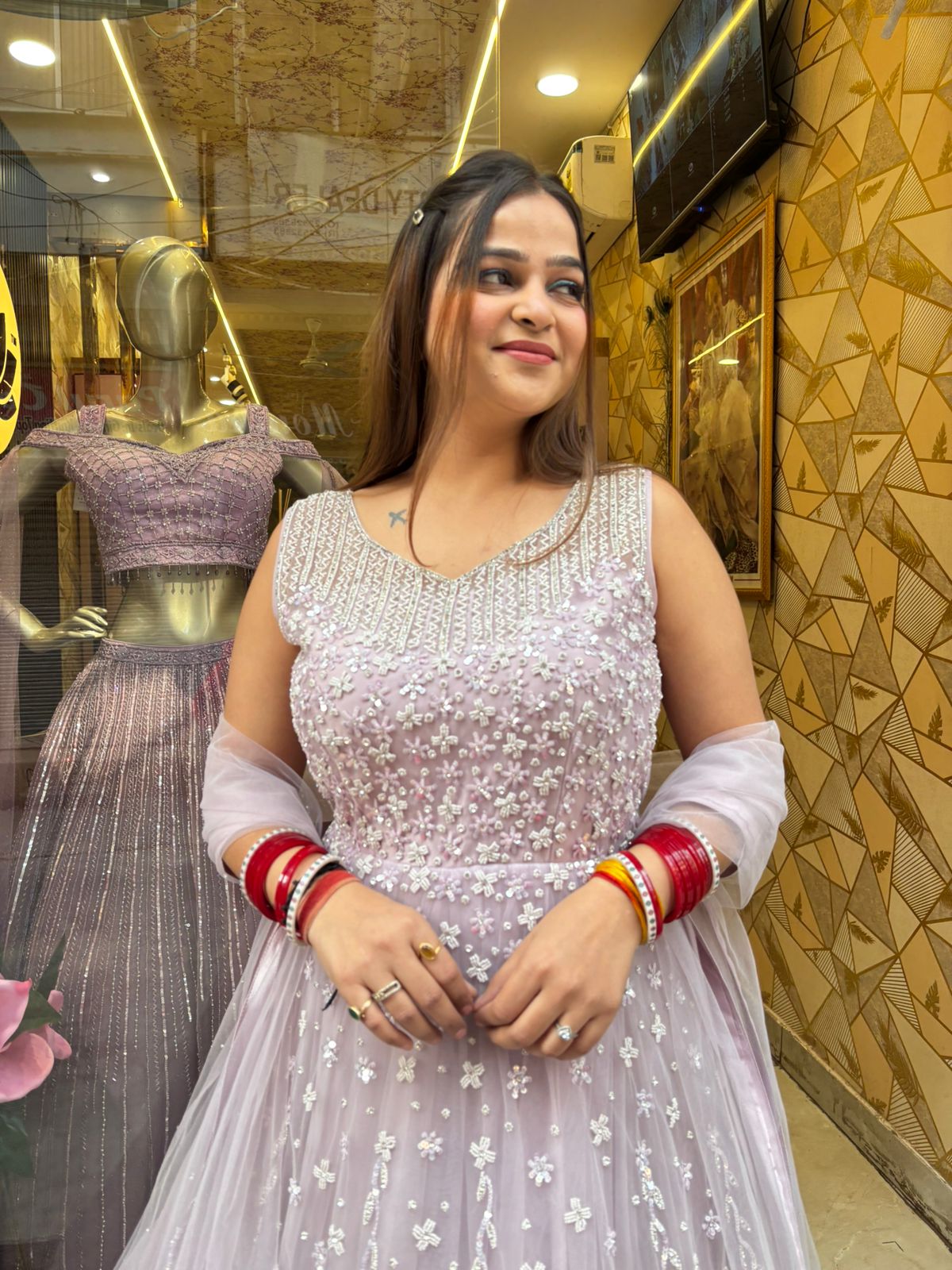Sitara Pink Gown with Dupatta