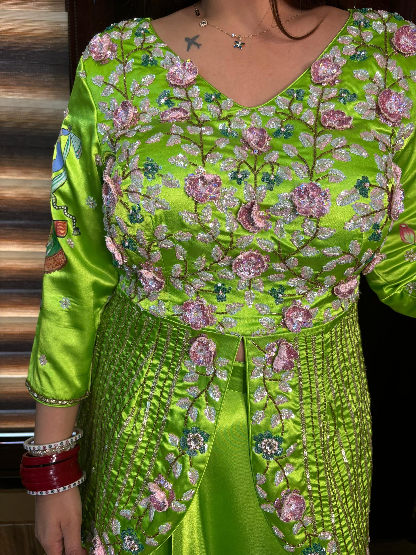 Vedha Designer Skirt Set pattern