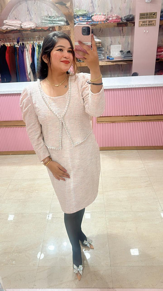 "Hazel" Tweed Dress with Shrug