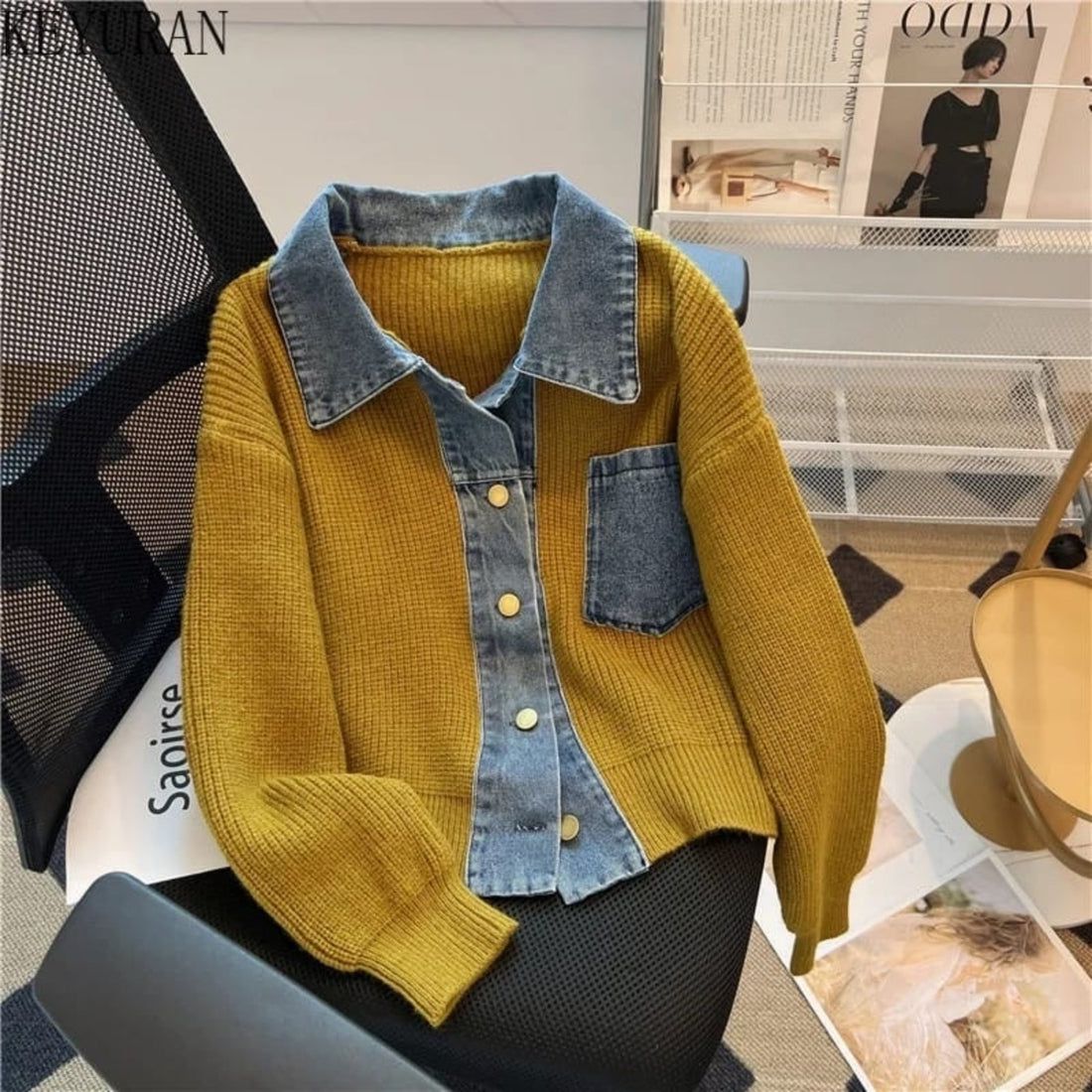 " Wes " Denim Winter Top