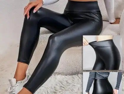 Mettalic Black Leggings