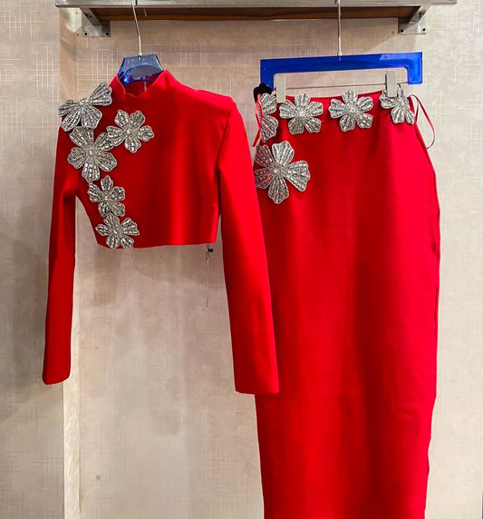 Flo Crop Skirt set