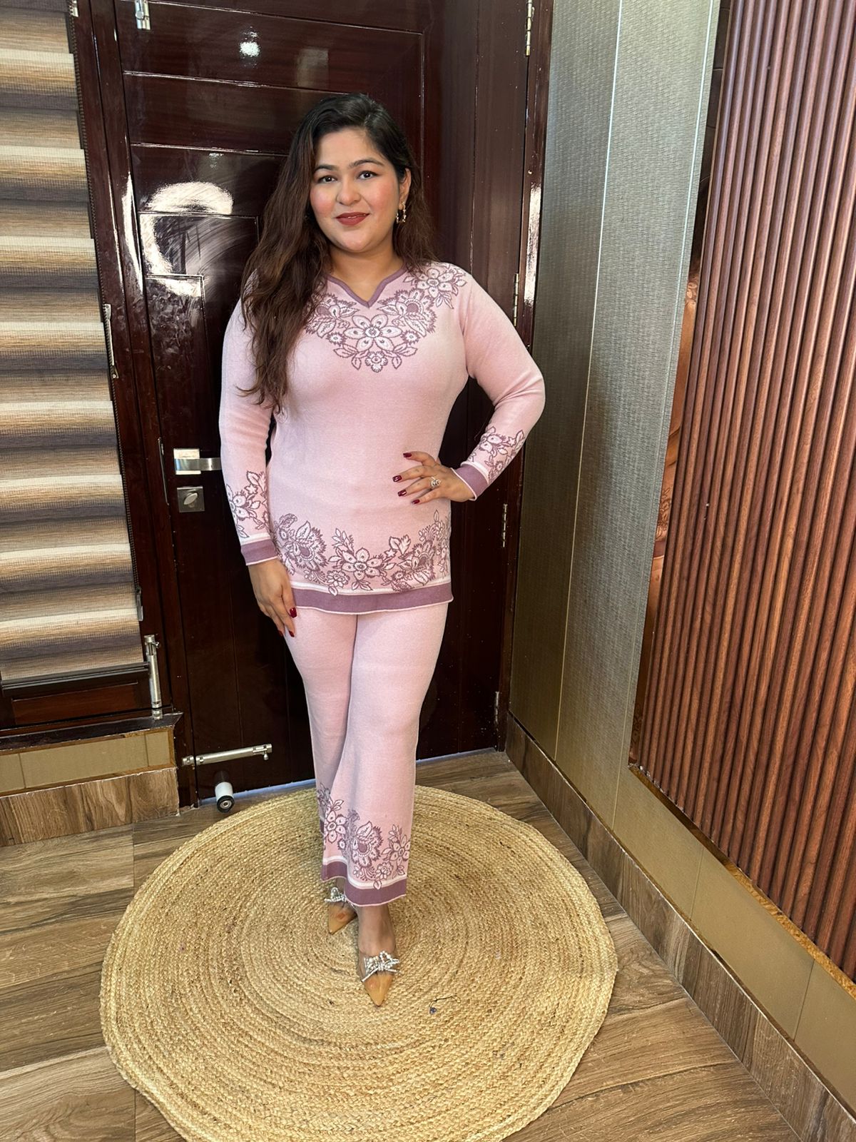 "ACE" Wollen Pink Coordset