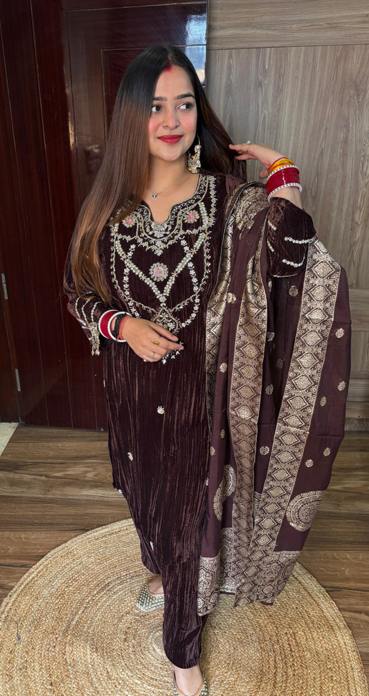 "AISHA" Velvet 3 piece suit