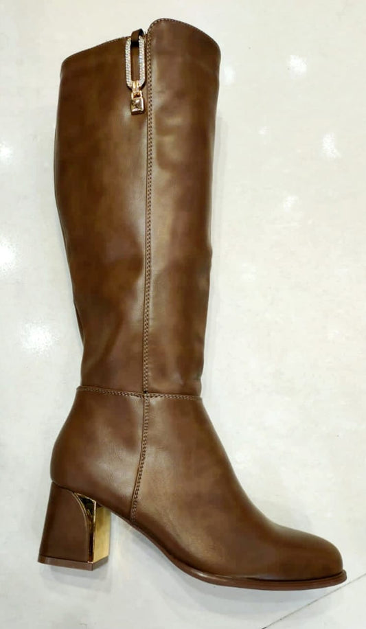 "SALSA" STATEMENT BROWN BOOTS