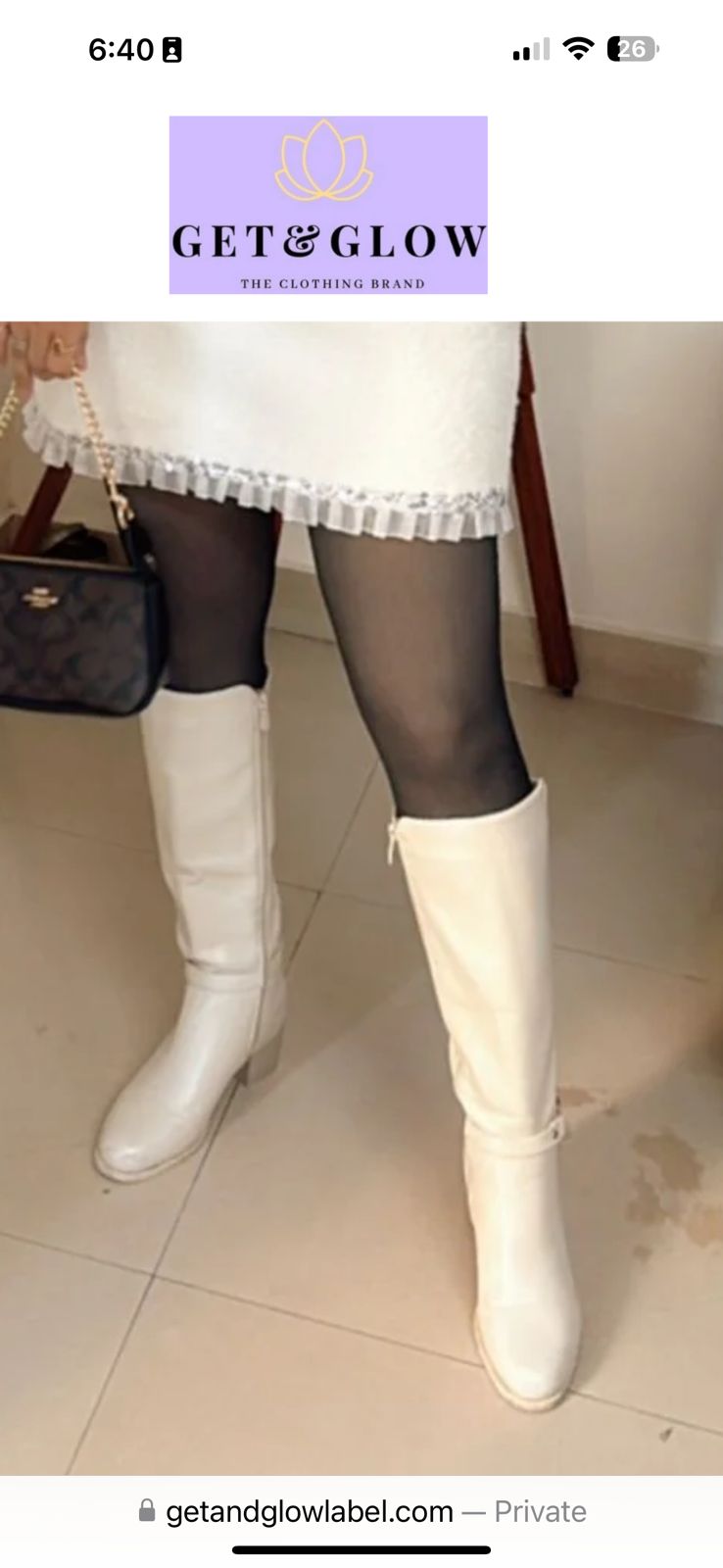 "SRILALA" WHITE BOOTS