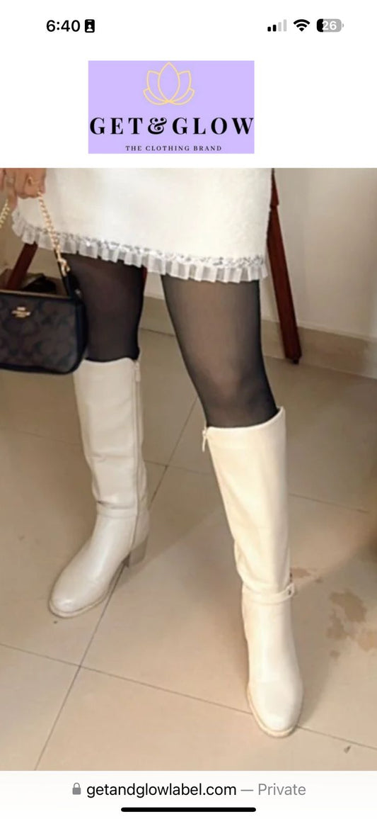 "SRILALA" WHITE BOOTS