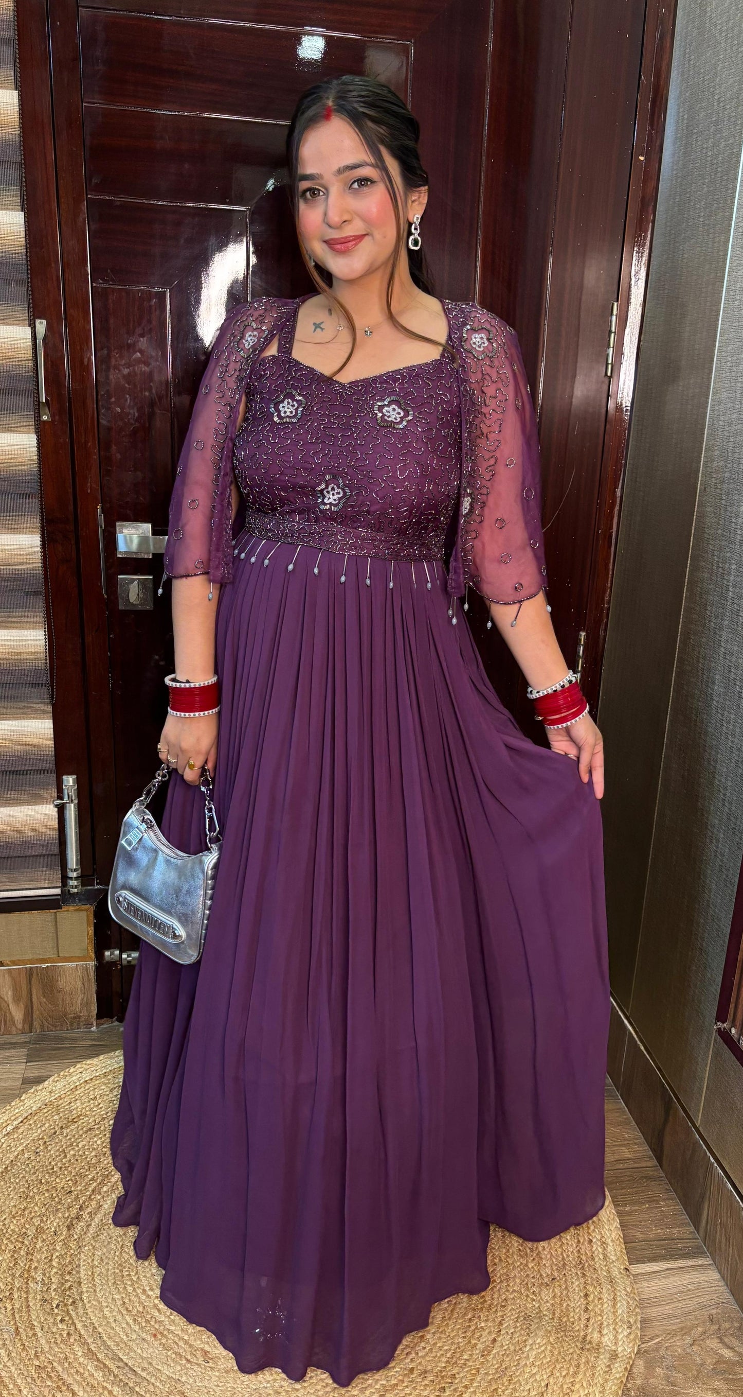 "VIETY" GOWN WITH SHRUG + BELT
