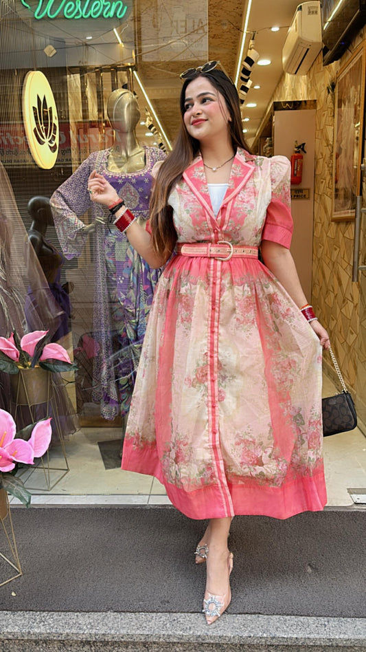 "NEXA DESIGNER DRESS WITH BELT"