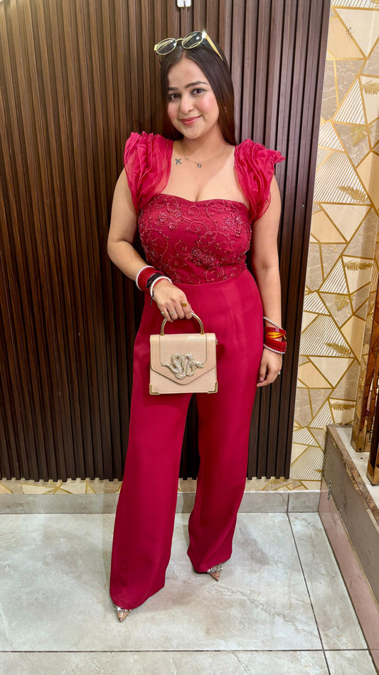 "MEHRA" RUFFLE CUSTOM MADE JUMPSUIT